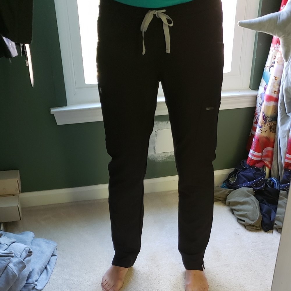 Yolo skinny leg scrub pants